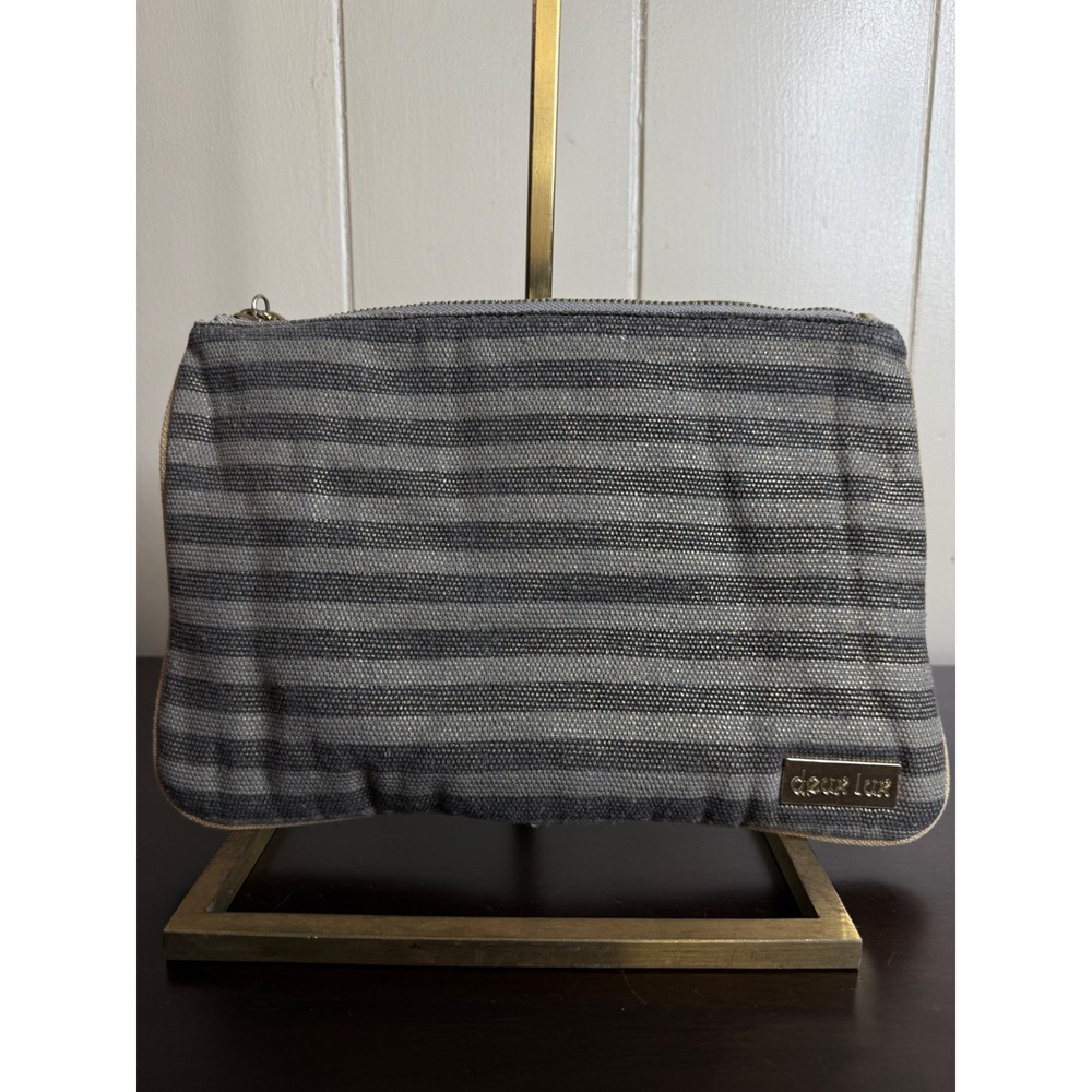 Deux Lux Clutch Bag Women's Striped Pouch Zip Closure